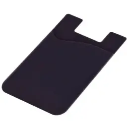 Silicone Cellphone Card Holder Black
